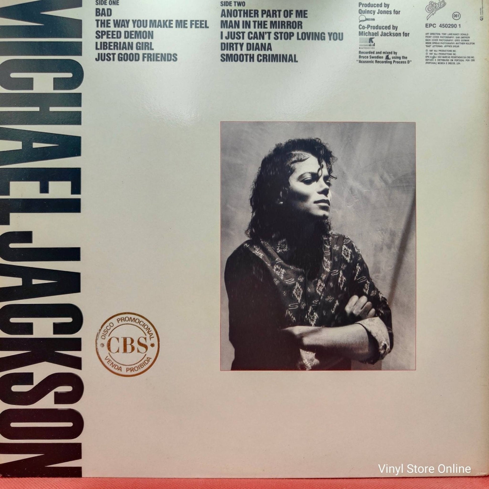 Michael Jackson ‎– Bad - Vinyl Store Online