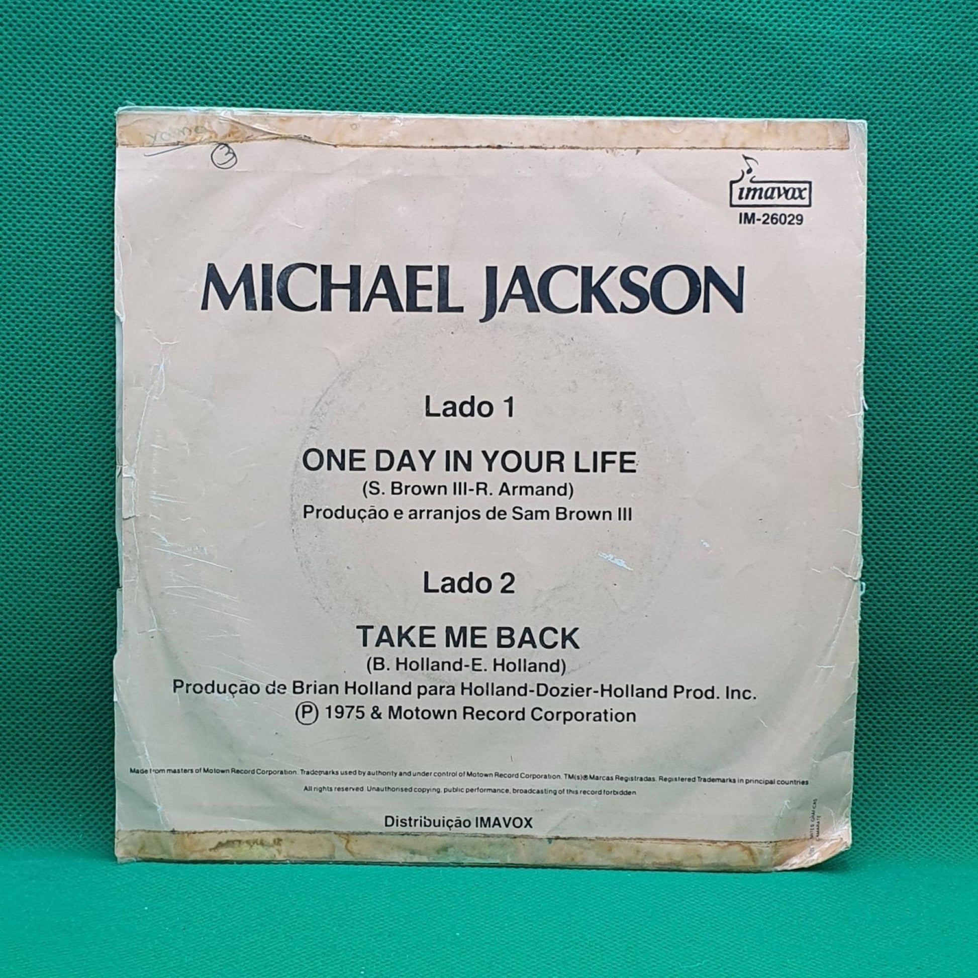 Michael Jackson ‎– One Day In Your Life - Vinyl Store Online