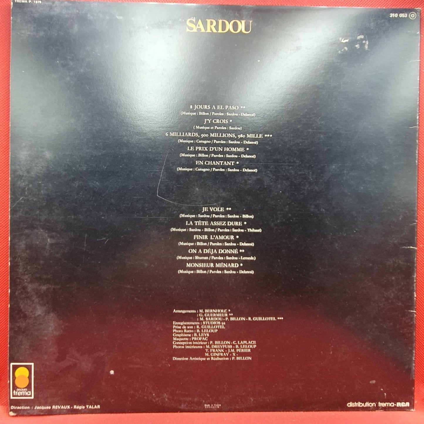 Michel Sardou – Sardou - Vinyl Store Online