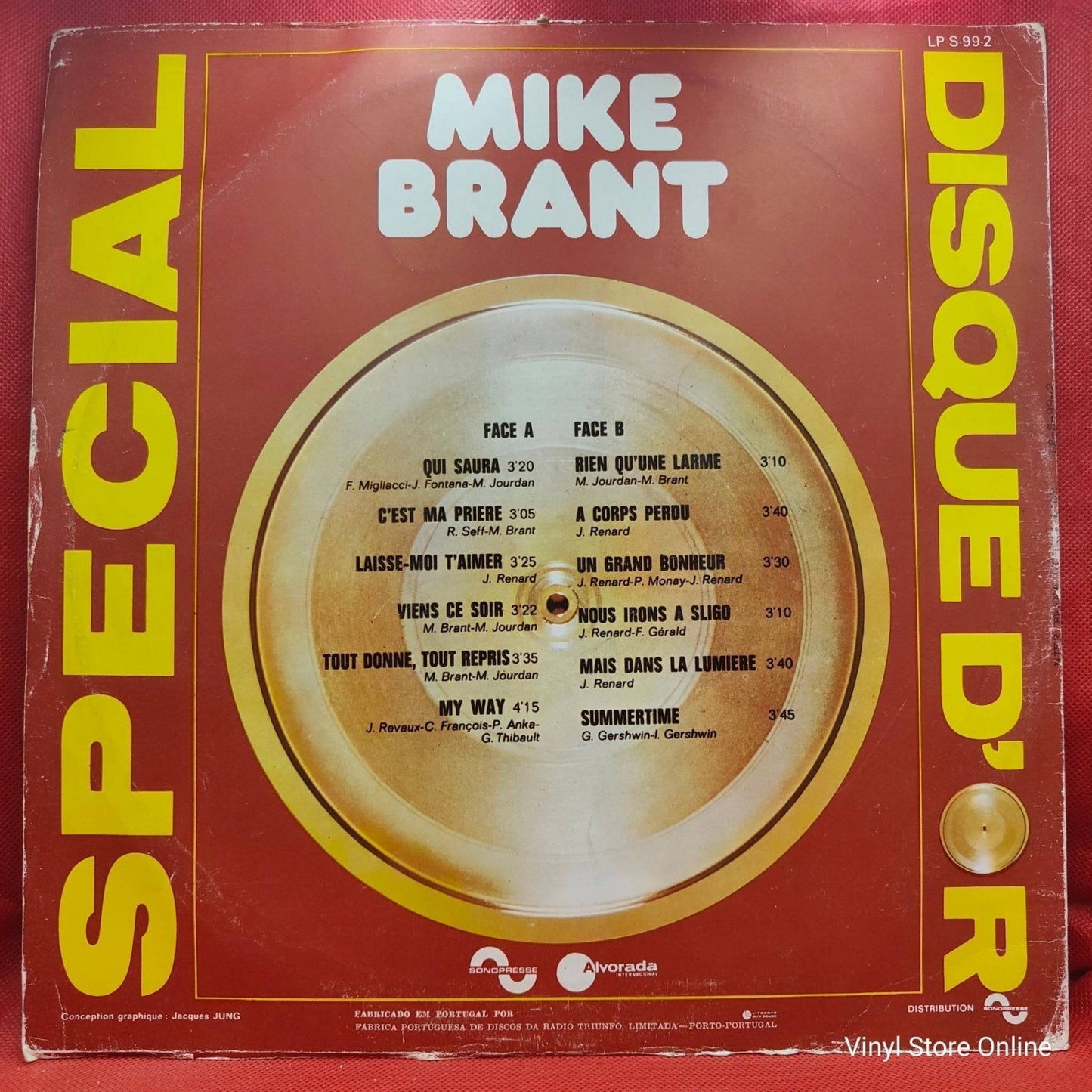 Mike Brant ‎– Special Disque D'Or - Vinyl Store Online