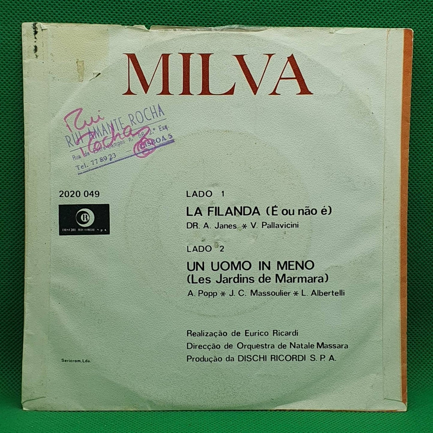 Milva ‎– La Filanda / Un Uomo In Meno - Vinyl Store Online