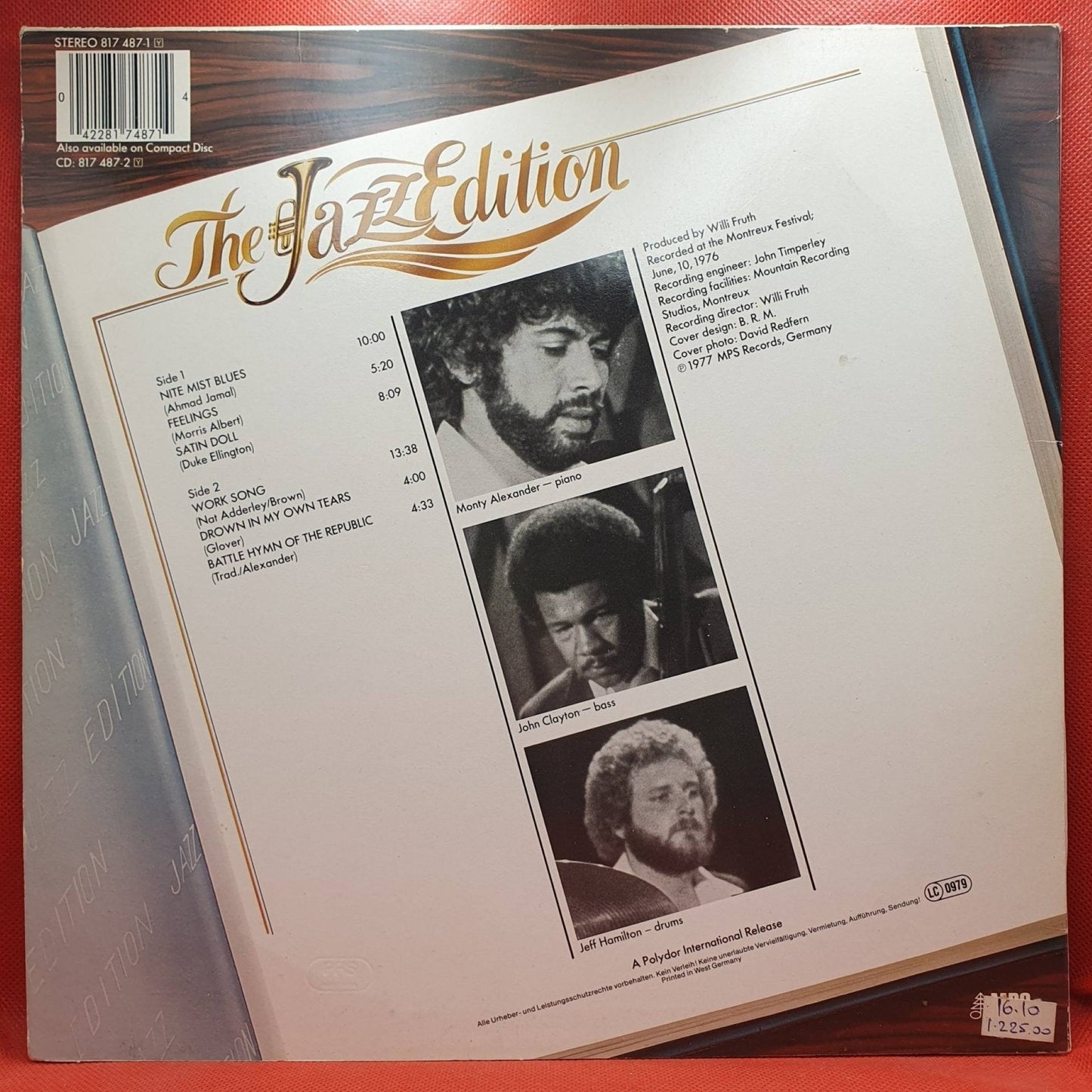 Monty Alexander ‎– The Jazz Edition (Live At The Montreux Festival) - Vinyl Store Online