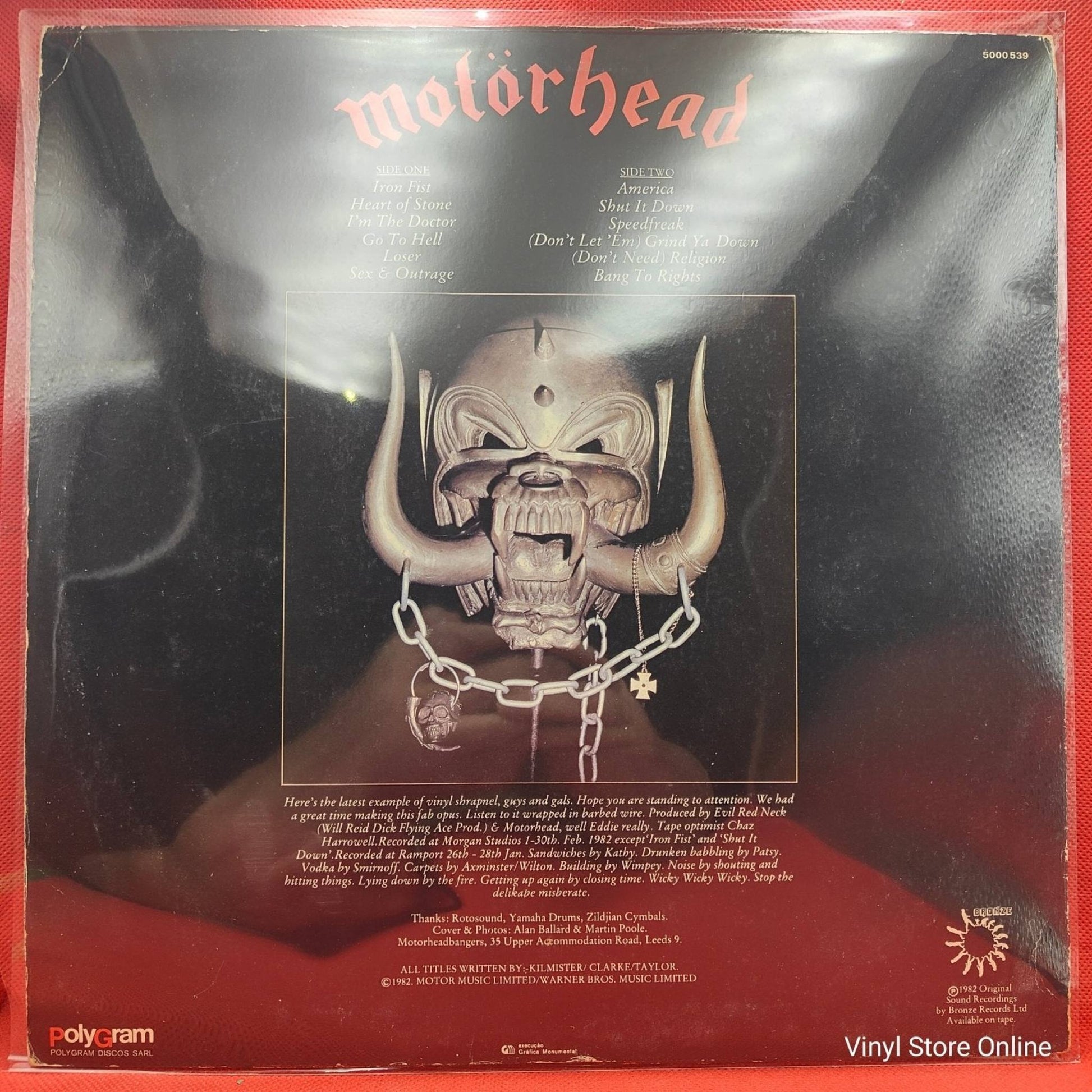 Motörhead ‎– Iron Fist - Vinyl Store Online