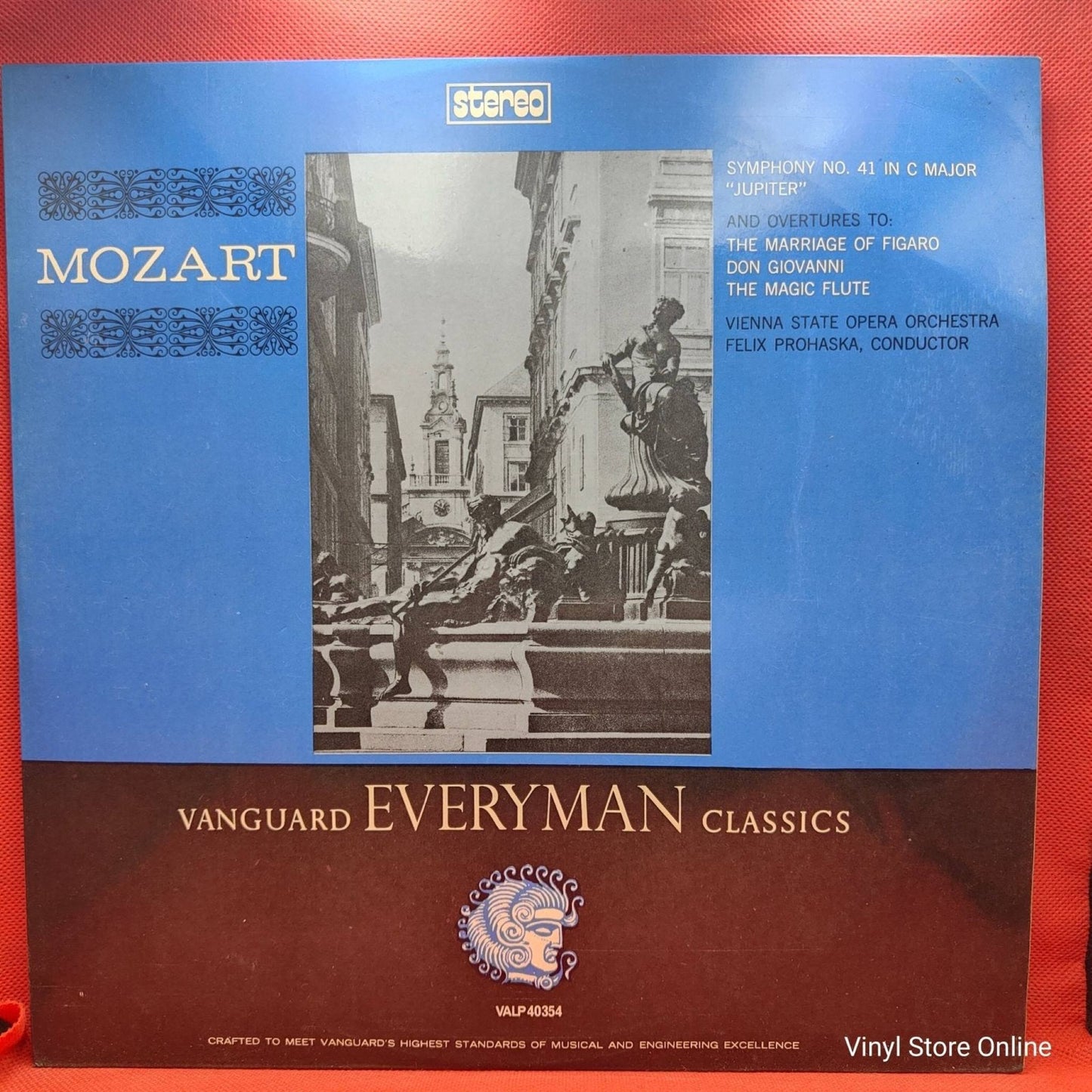 Mozart*, Felix Prohaska, Vienna State Opera Orchestra* ‎– Symphony No. 41 In C Major "Jupiter" And Overtures To The Marriage Of Figaro, Don Giovanni, The Magic Flute - Vinyl Store Online