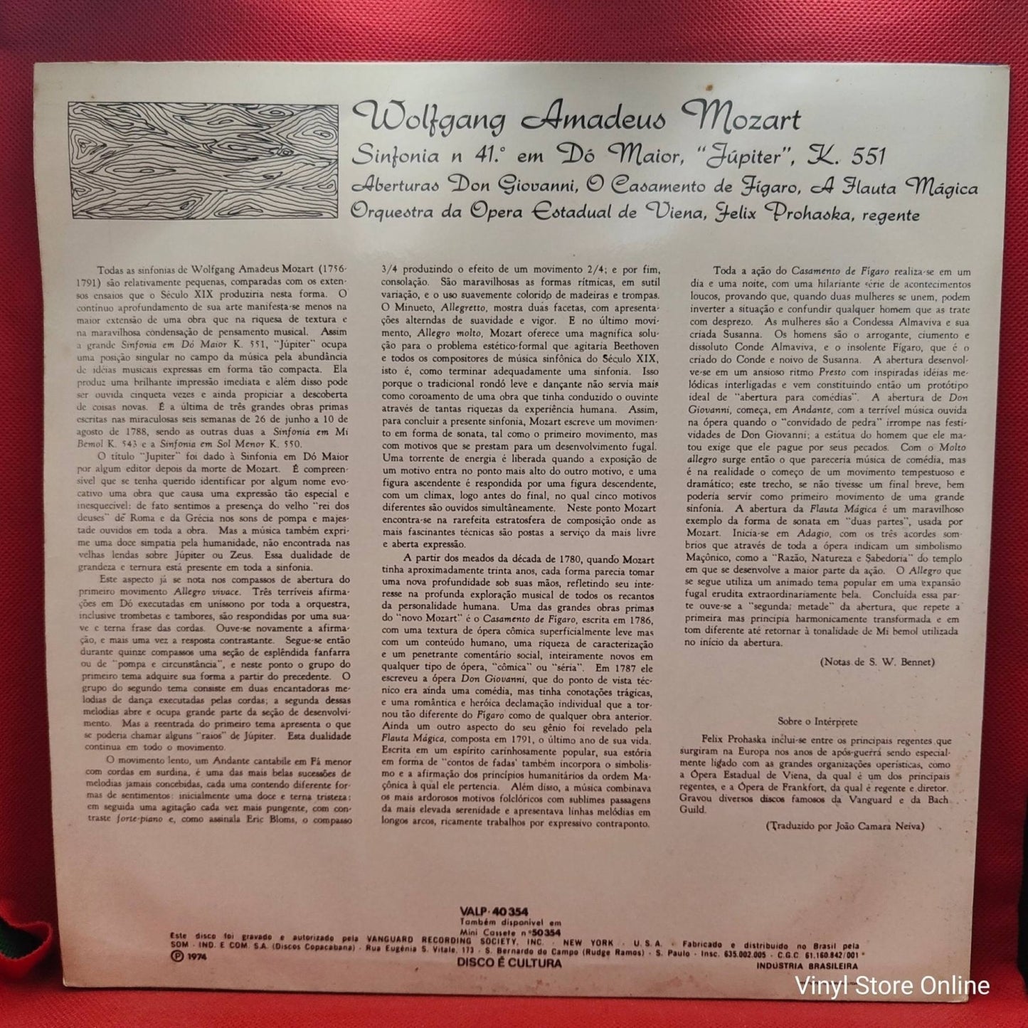 Mozart*, Felix Prohaska, Vienna State Opera Orchestra* ‎– Symphony No. 41 In C Major "Jupiter" And Overtures To The Marriage Of Figaro, Don Giovanni, The Magic Flute - Vinyl Store Online