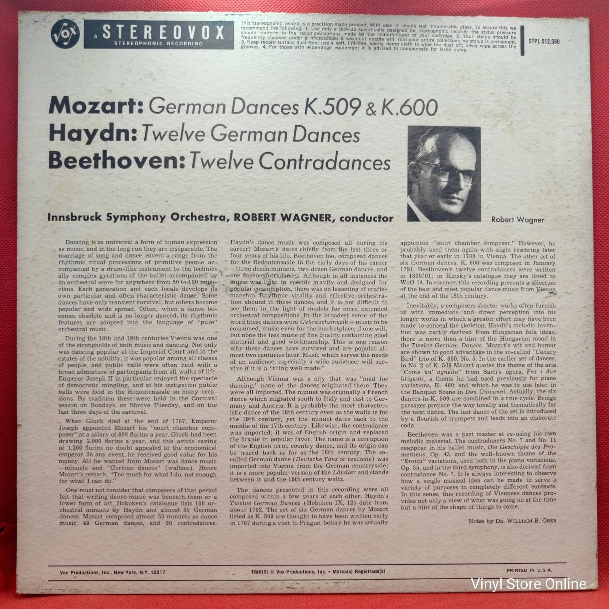 Mozart, Haydn, Beethoven - Innsbruck Symphony Orchestra ‎– German Dances - Vinyl Store Online