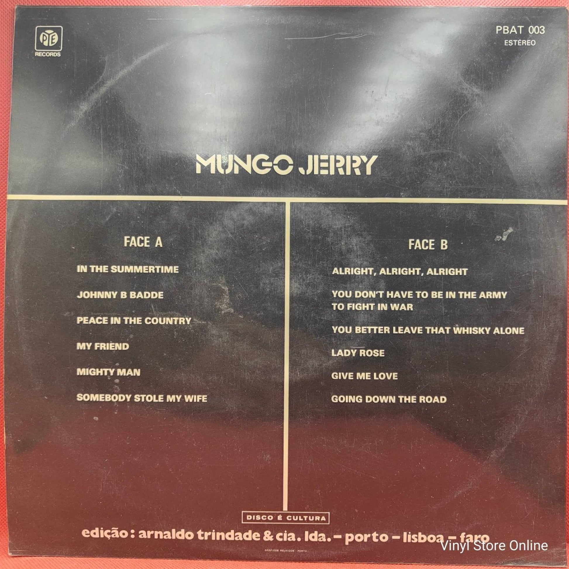 Mungo Jerry ‎– Mungo Jerry - Vinyl Store Online
