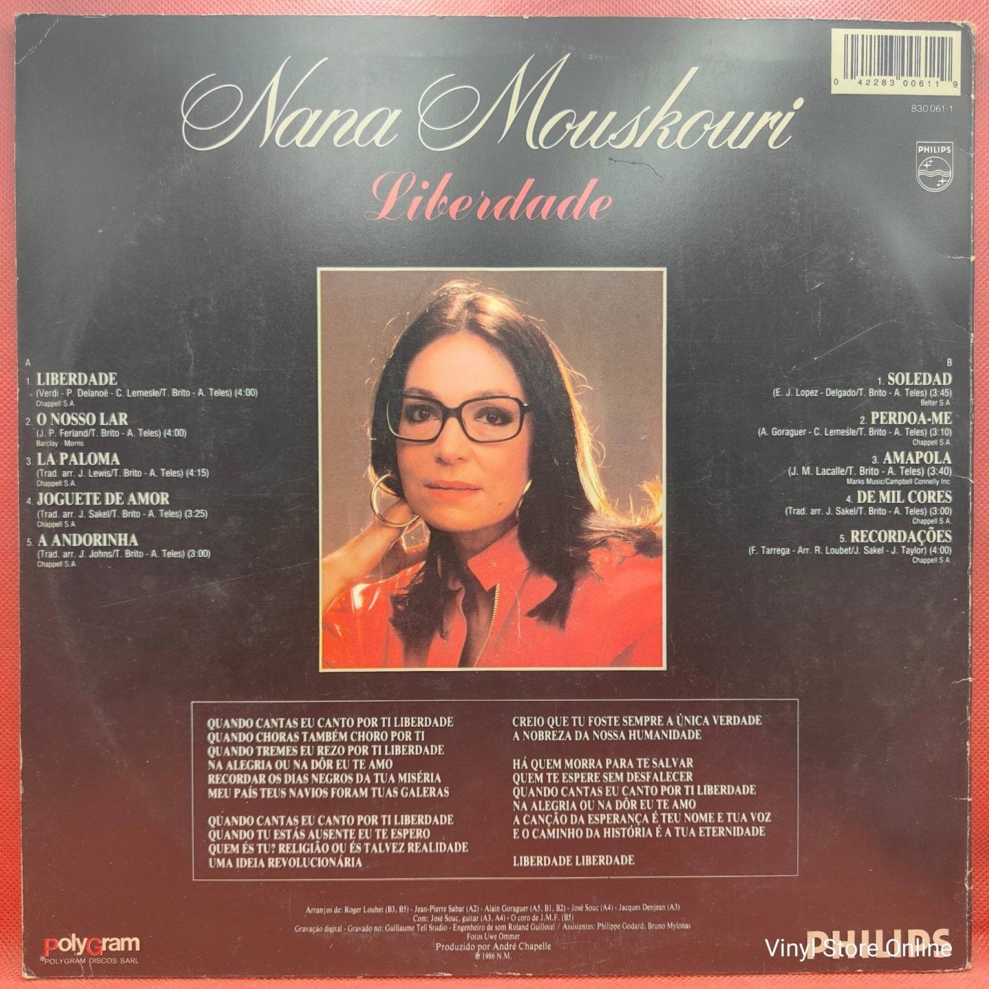 Nana Mouskouri ‎– Liberdade - Vinyl Store Online