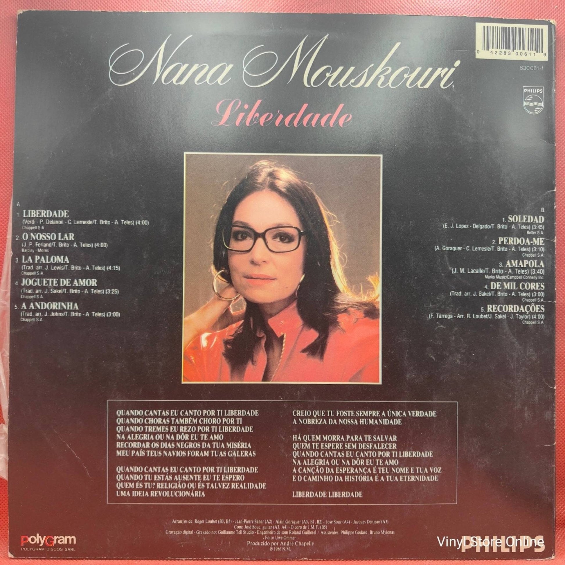 Nana Mouskouri ‎– Liberdade - Vinyl Store Online