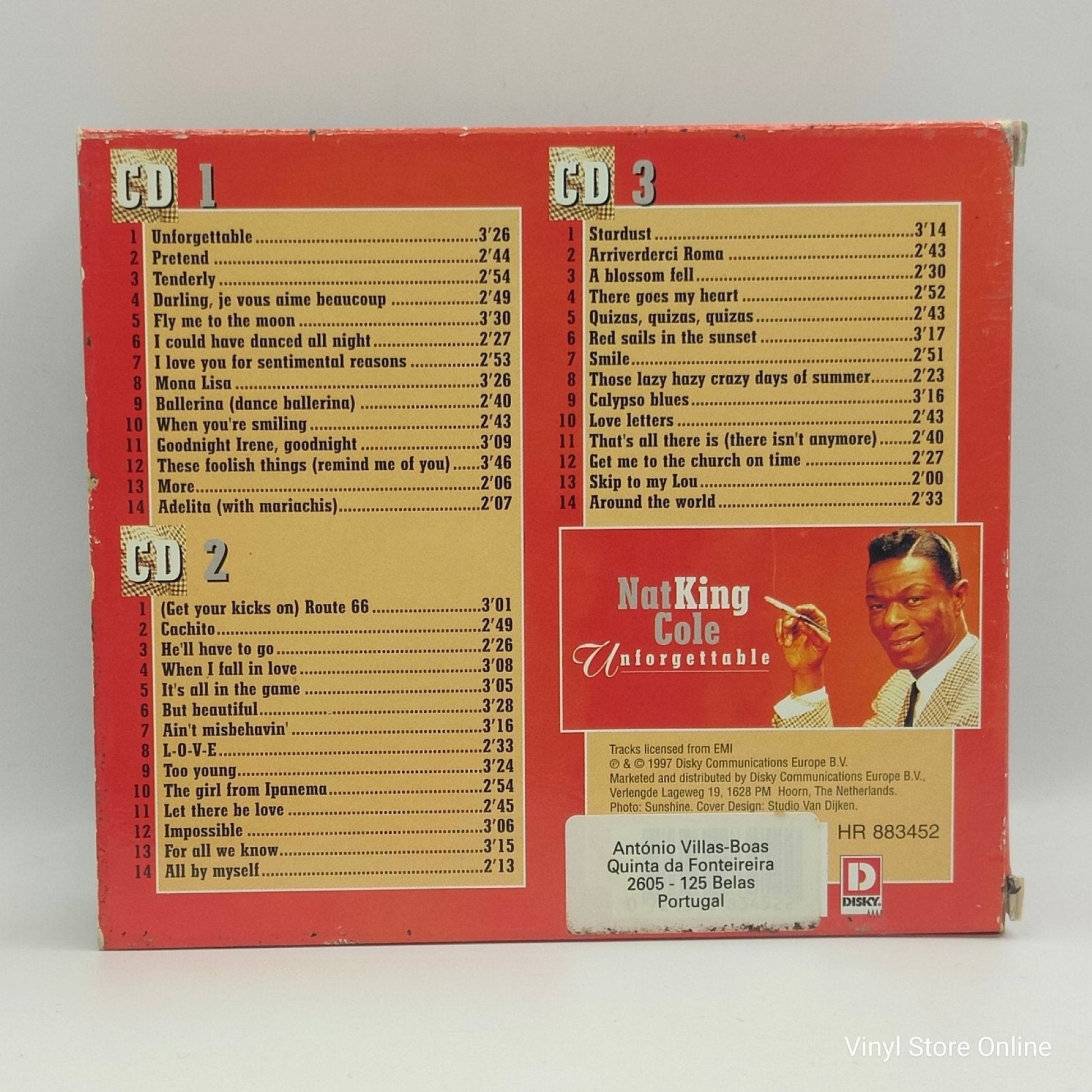 Nat King Cole ‎– Unforgettable - Vinyl Store Online