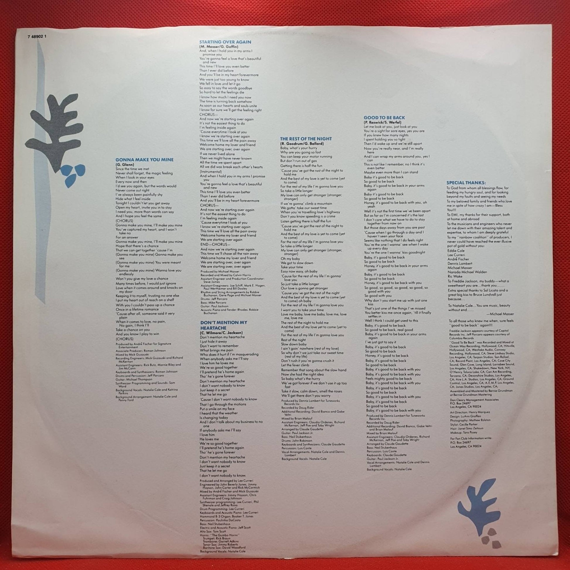 Natalie Cole ‎– Good To Be Back - Vinyl Store Online