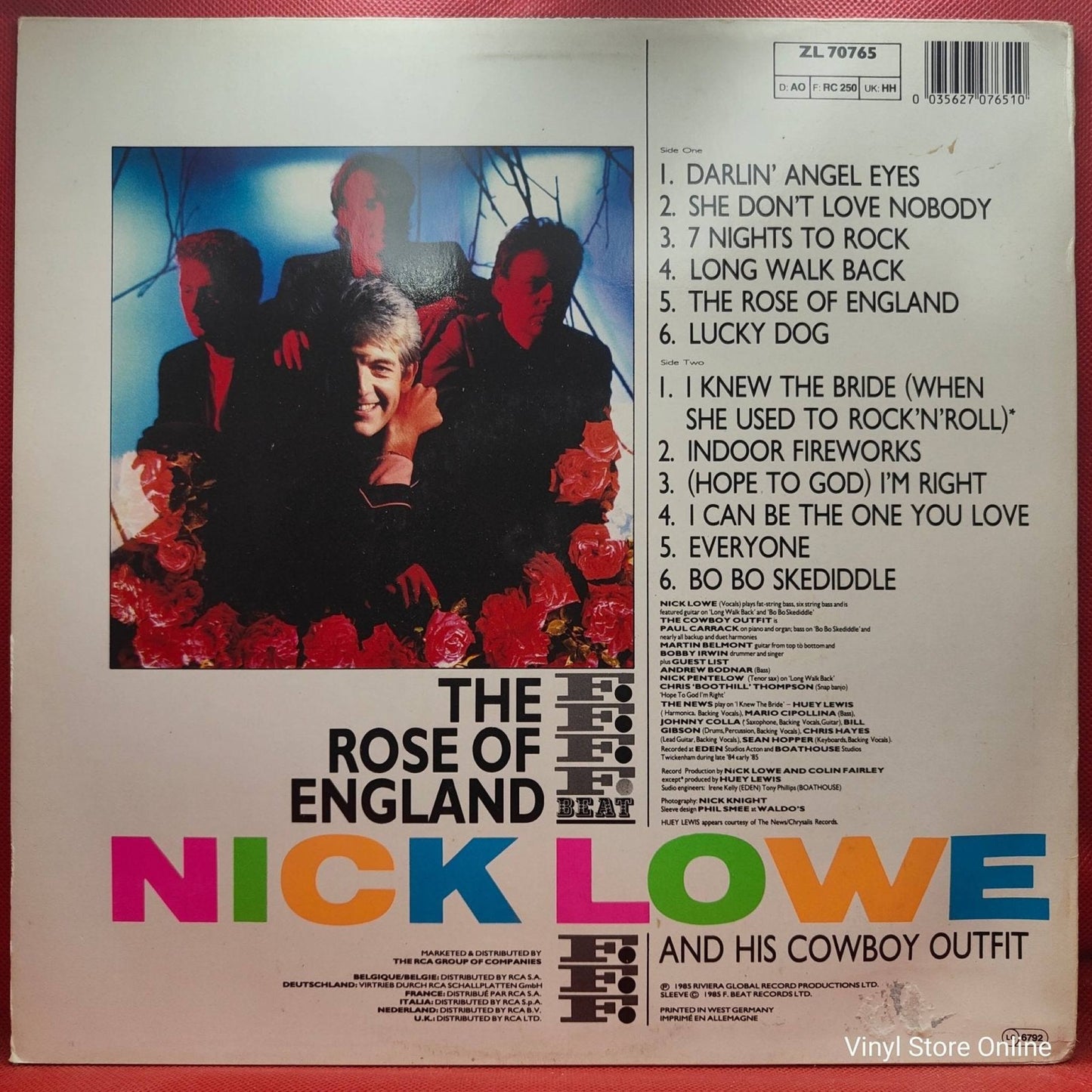 Nick Lowe And His Cowboy Outfit ‎– The Rose Of England - Vinyl Store Online