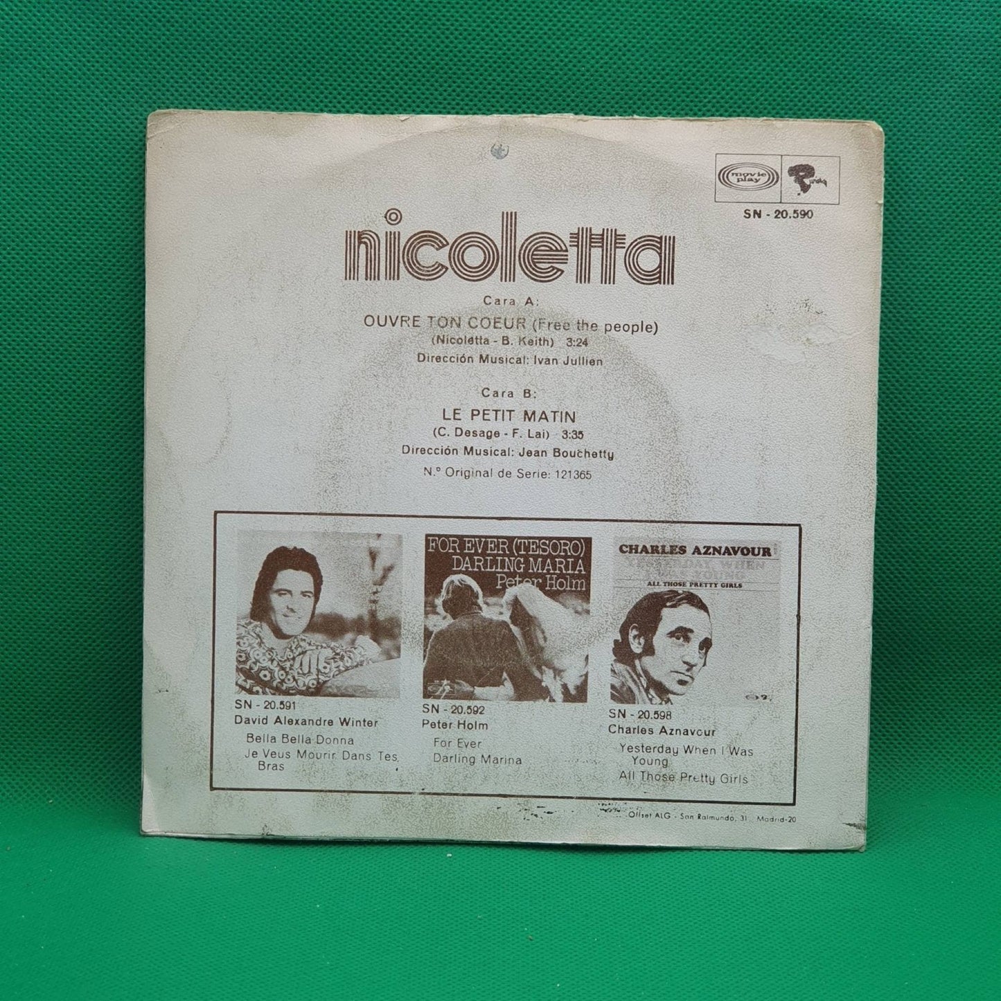 Nicoletta ‎– Ouvre Ton Cœur / Le Petit Matin - Vinyl Store Online