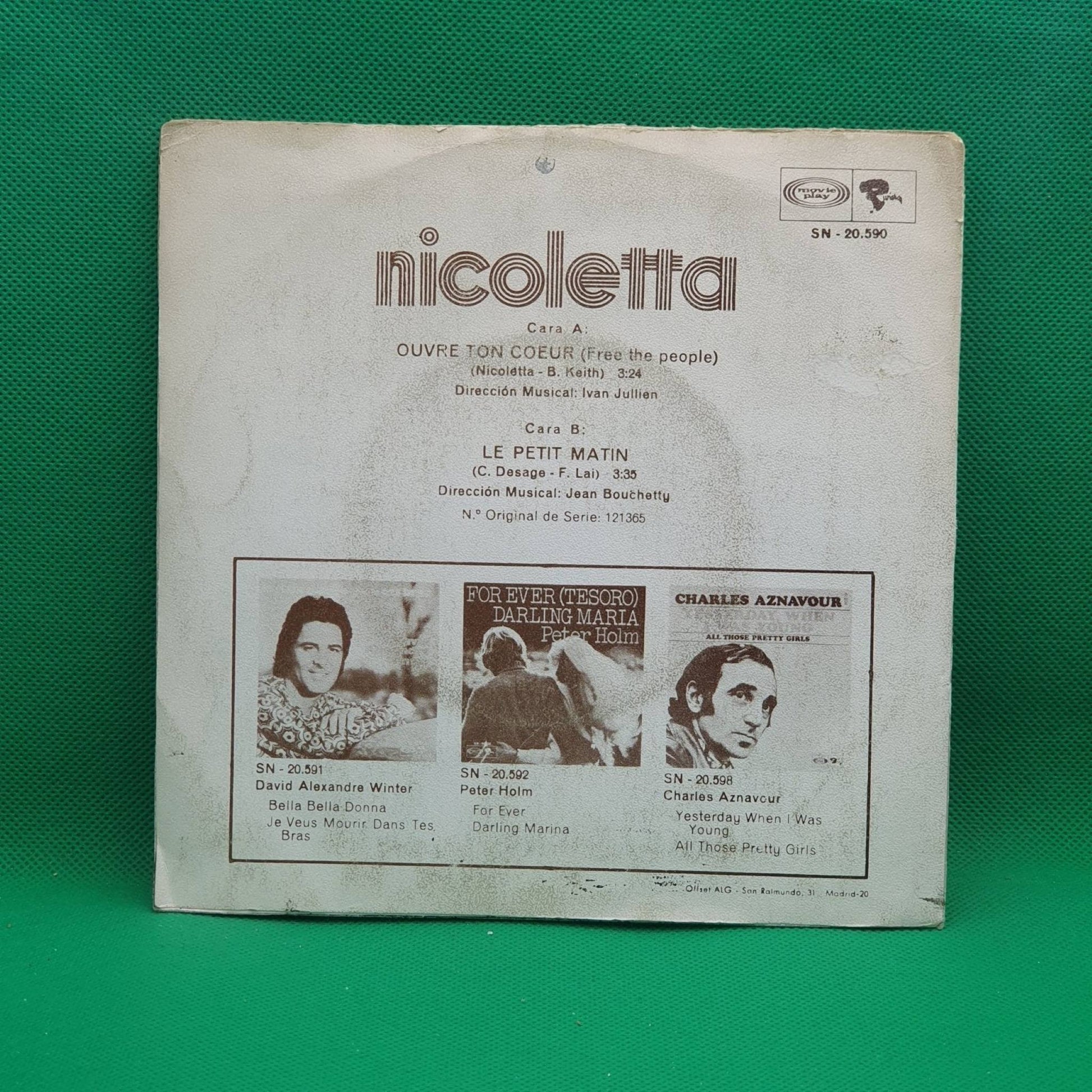 Nicoletta ‎– Ouvre Ton Cœur / Le Petit Matin - Vinyl Store Online