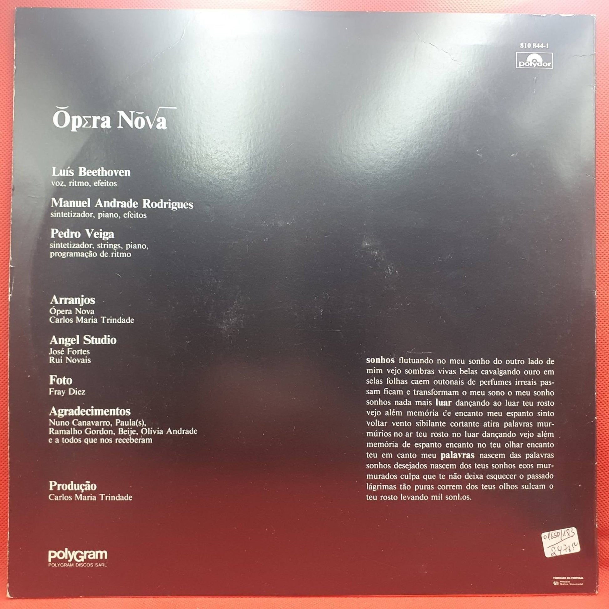 Ópera Nova ‎– Sonhos - Vinyl Store Online