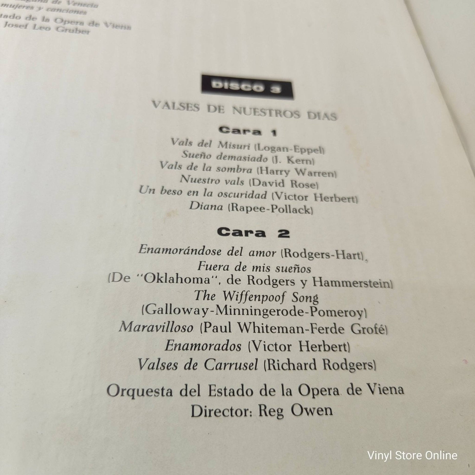 Orchester Der Wiener Staatsoper ‎– Una Historia Del Vals - Vinyl Store Online