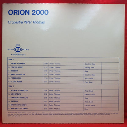 Orchestra Peter Thomas ‎– Orion 2000 - Vinyl Store Online