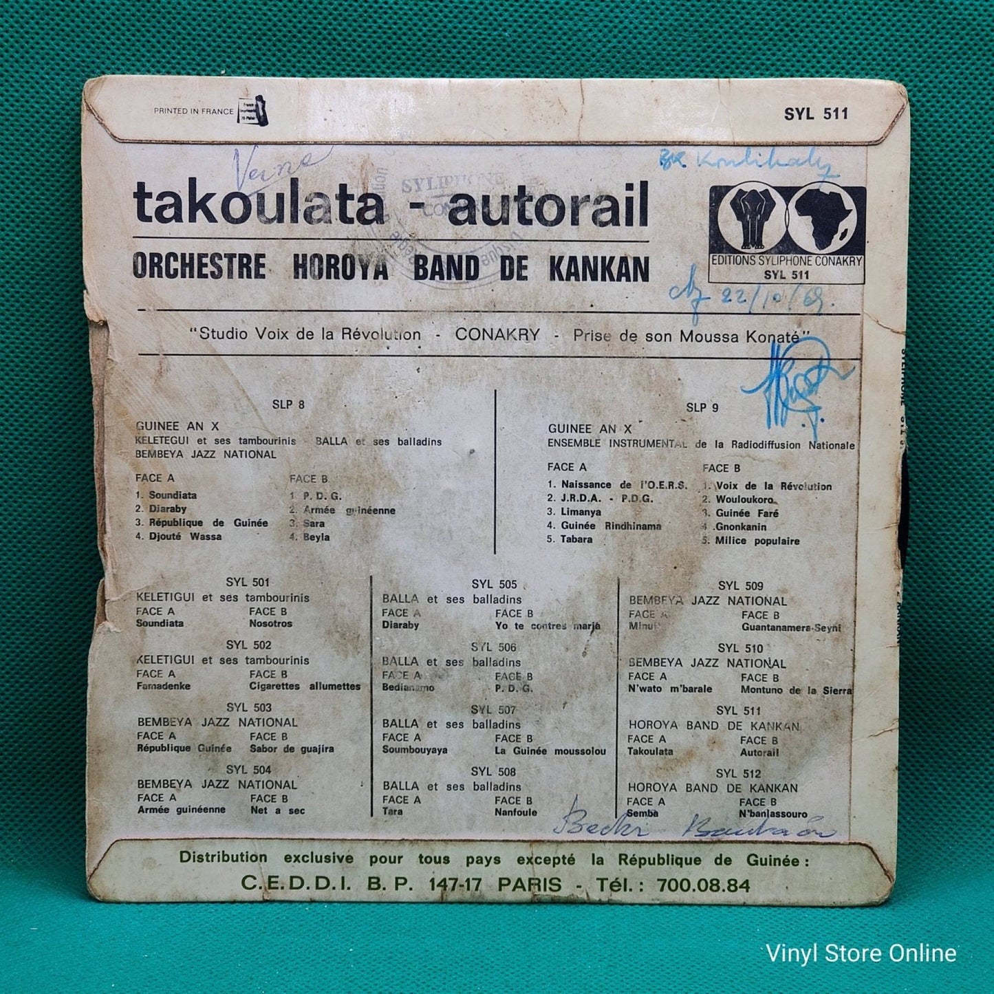 Orchestre Horoya Band De Kankan ‎– Takoulata / Autorail - Vinyl Store Online