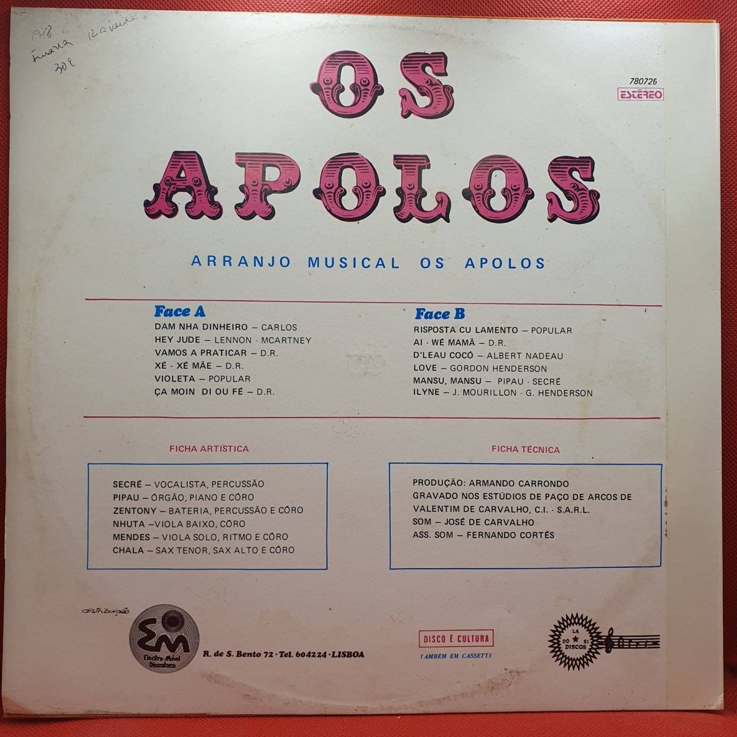 Os Apolos ‎– Os Apolos - Vinyl Store Online