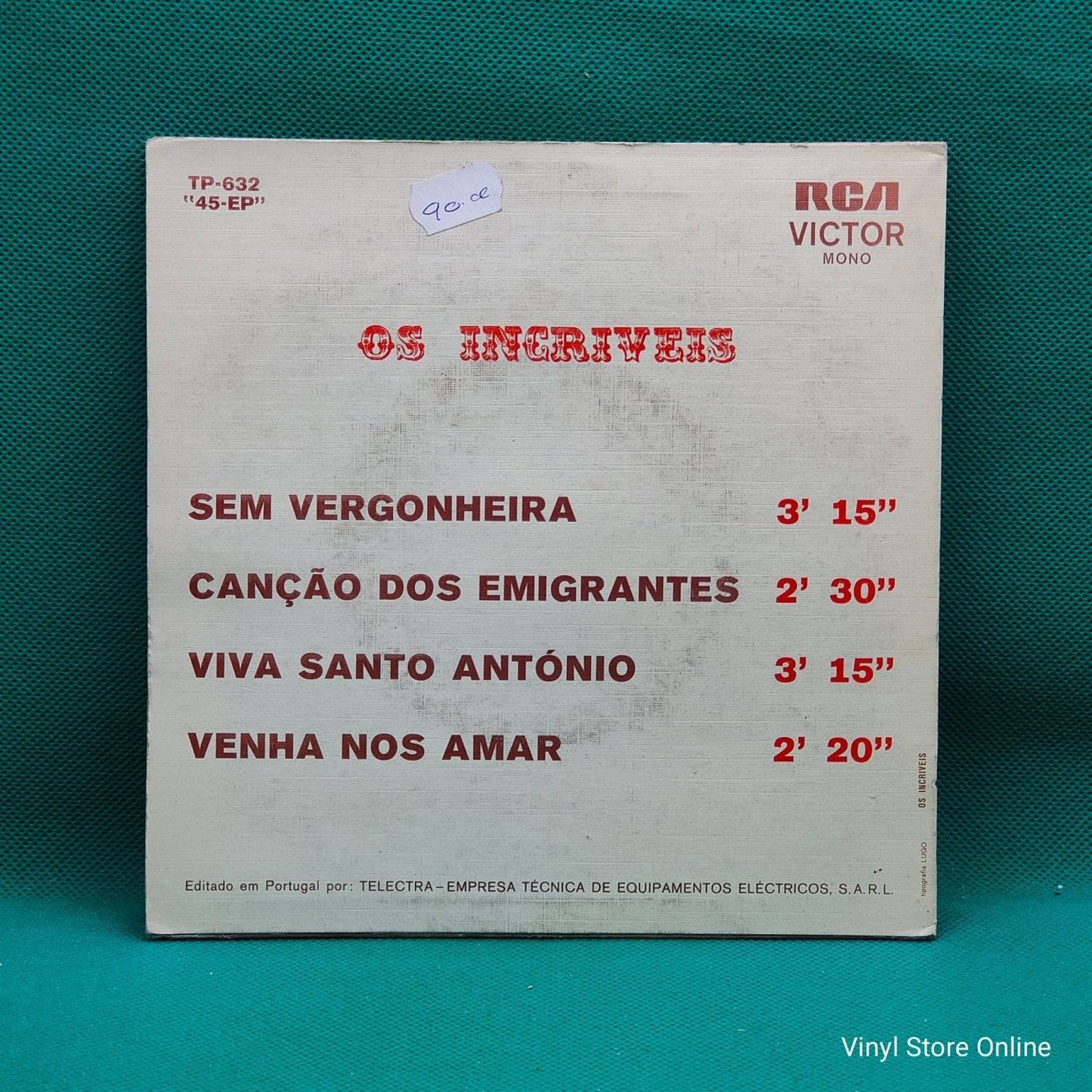 Os Incríveis ‎– Sem Vergonheira - Vinyl Store Online