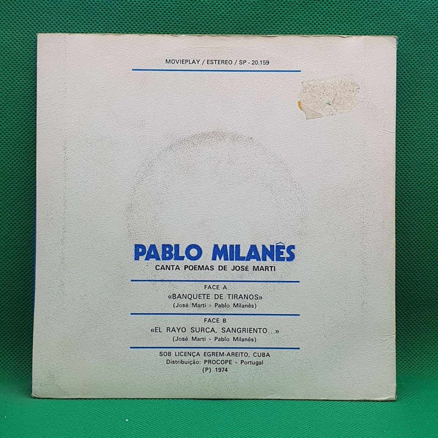 Pablo Milanés ‎– Canta Poemas De José Martí / Banquete De Tiranos - Vinyl Store Online