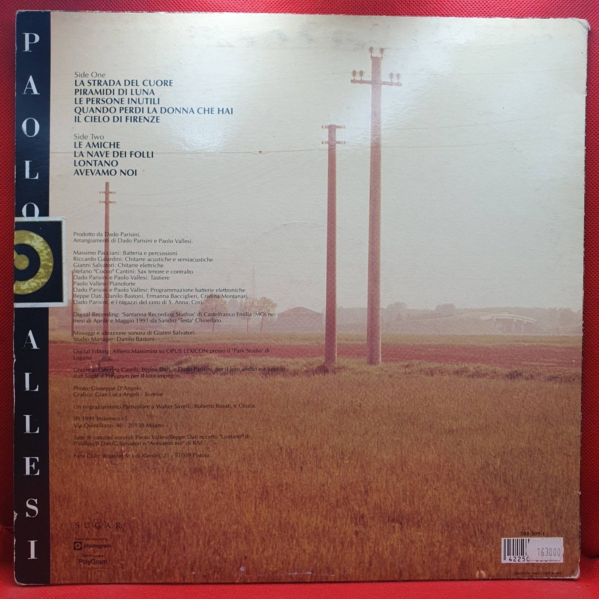 Paolo Vallesi ‎– Paolo Vallesi - Vinyl Store Online
