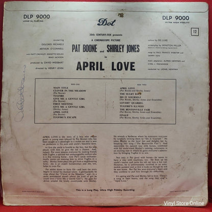 Pat Boone, Lionel Newman, Shirley Jones – April Love - Vinyl Store Online