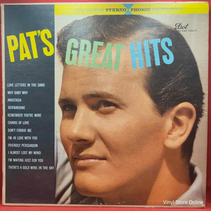 Pat Boone ‎– Pat's Great Hits - Vinyl Store Online