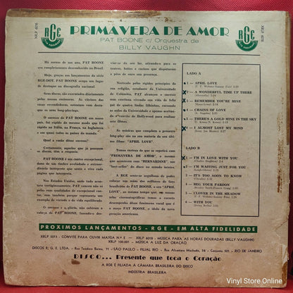 Pat Boone ‎– Primavera De Amor - Vinyl Store Online
