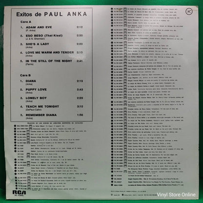 Paul Anka ‎– Exitos De Paul Anka - Vinyl Store Online