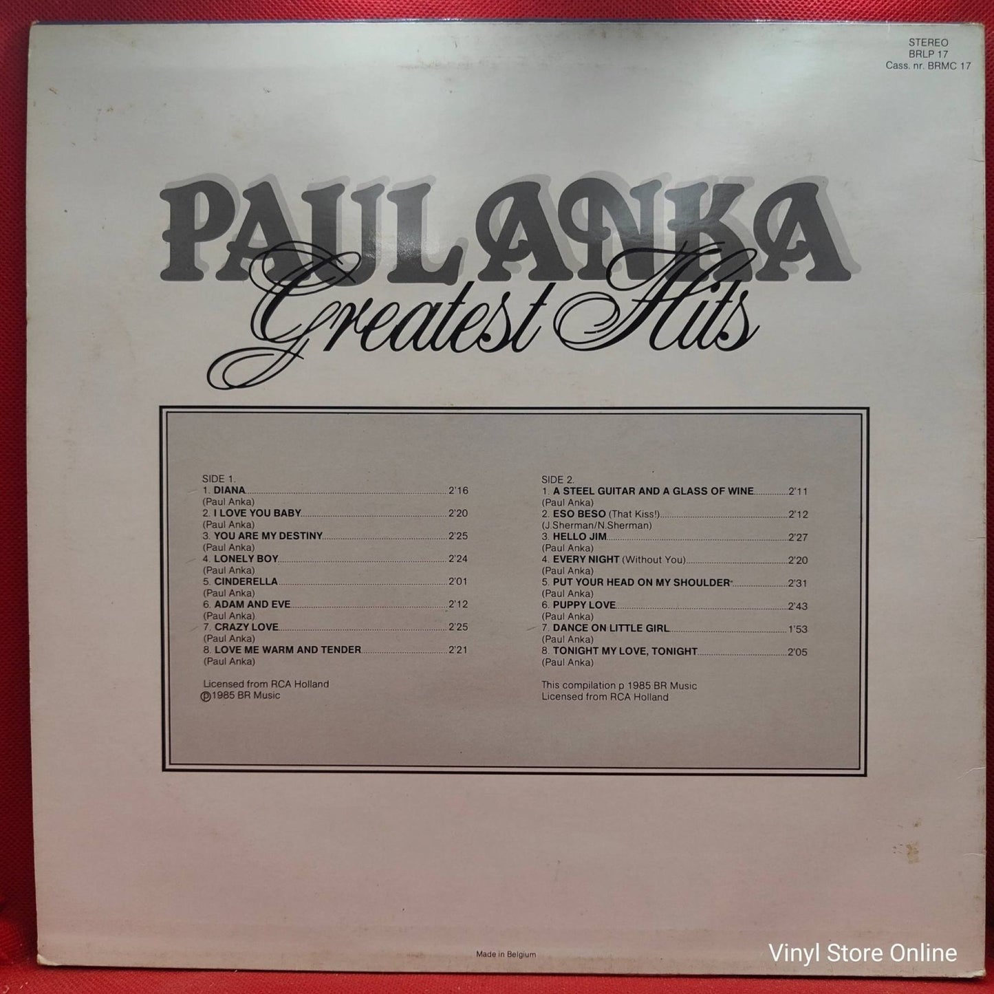 Paul Anka ‎– Greatest Hits - Vinyl Store Online