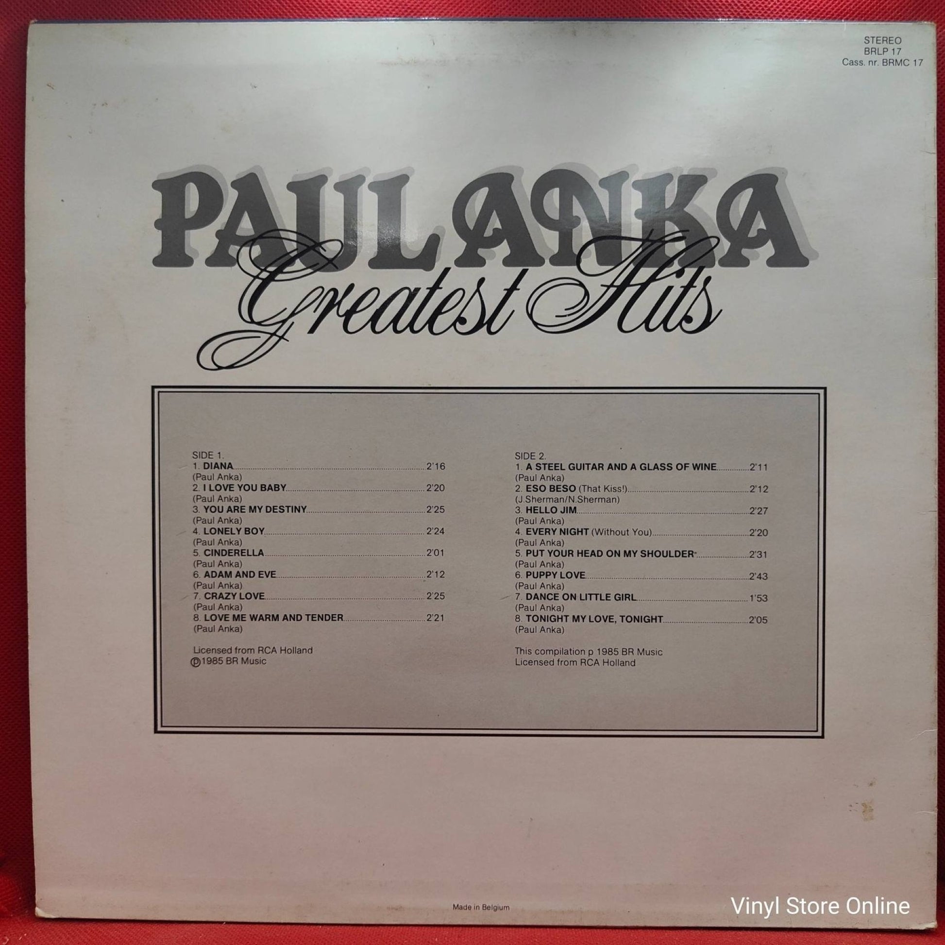 Paul Anka ‎– Greatest Hits - Vinyl Store Online
