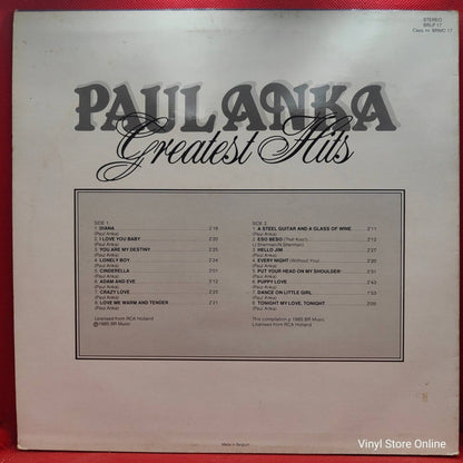 Paul Anka ‎– Greatest Hits - Vinyl Store Online