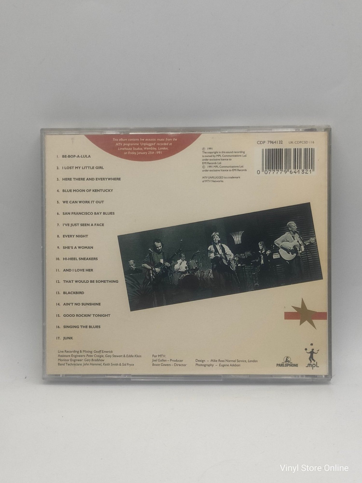 Paul McCartney ‎– Unplugged (The Official Bootleg) - Vinyl Store Online