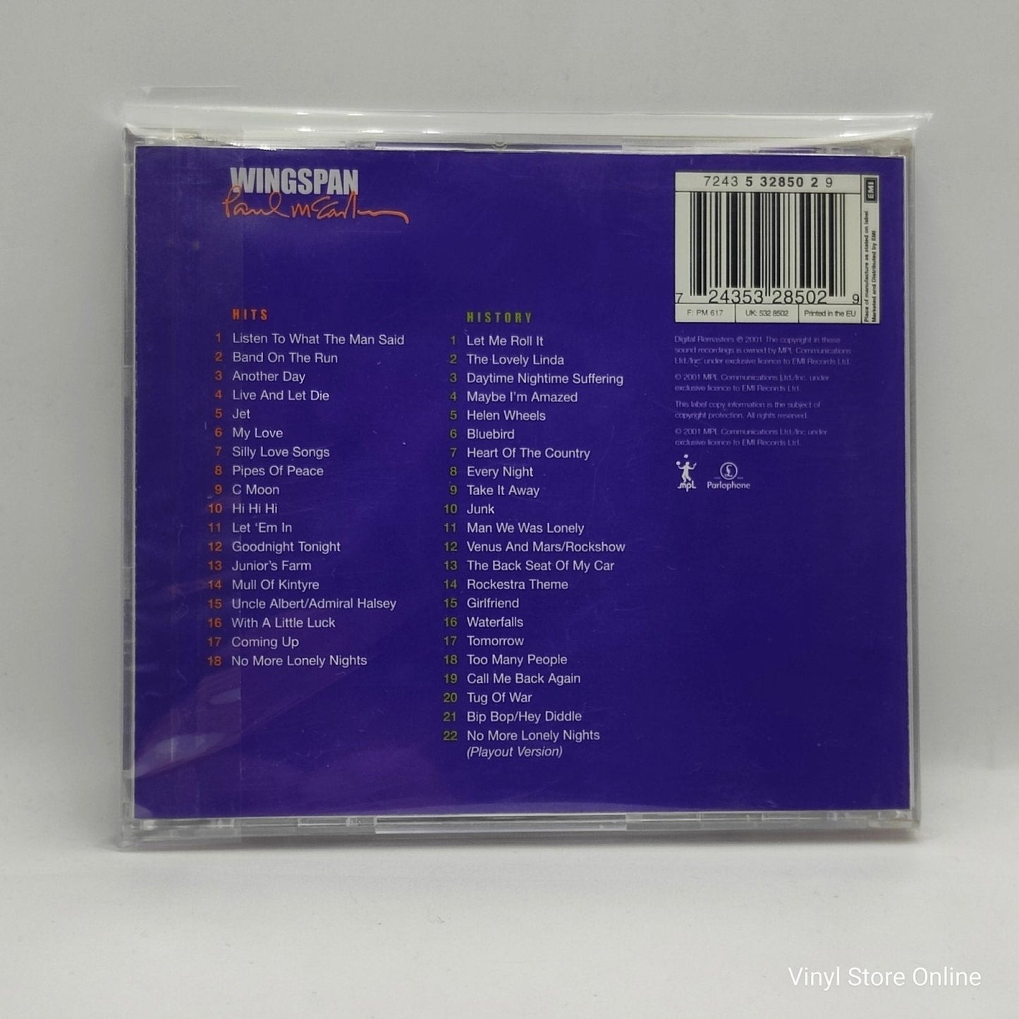 Paul McCartney ‎– Wingspan (Hits And History) - Vinyl Store Online