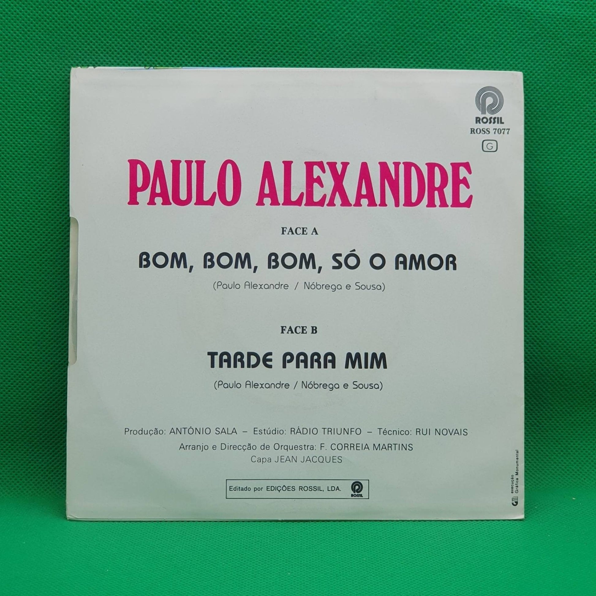 Paulo Alexandre ‎– Bom Bom Só o Amor - Vinyl Store Online