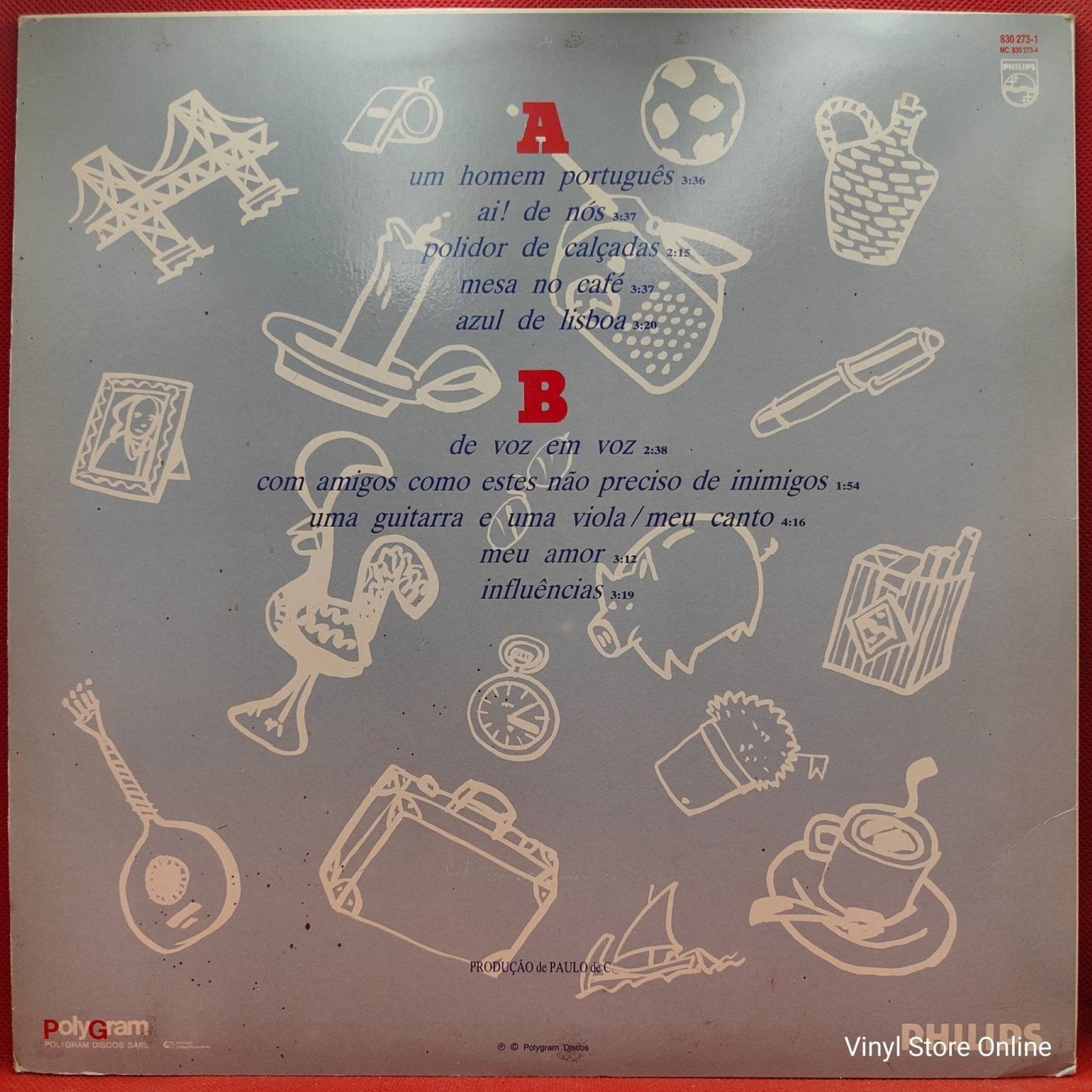 Paulo De C.* ‎– Homem Português - Vinyl Store Online