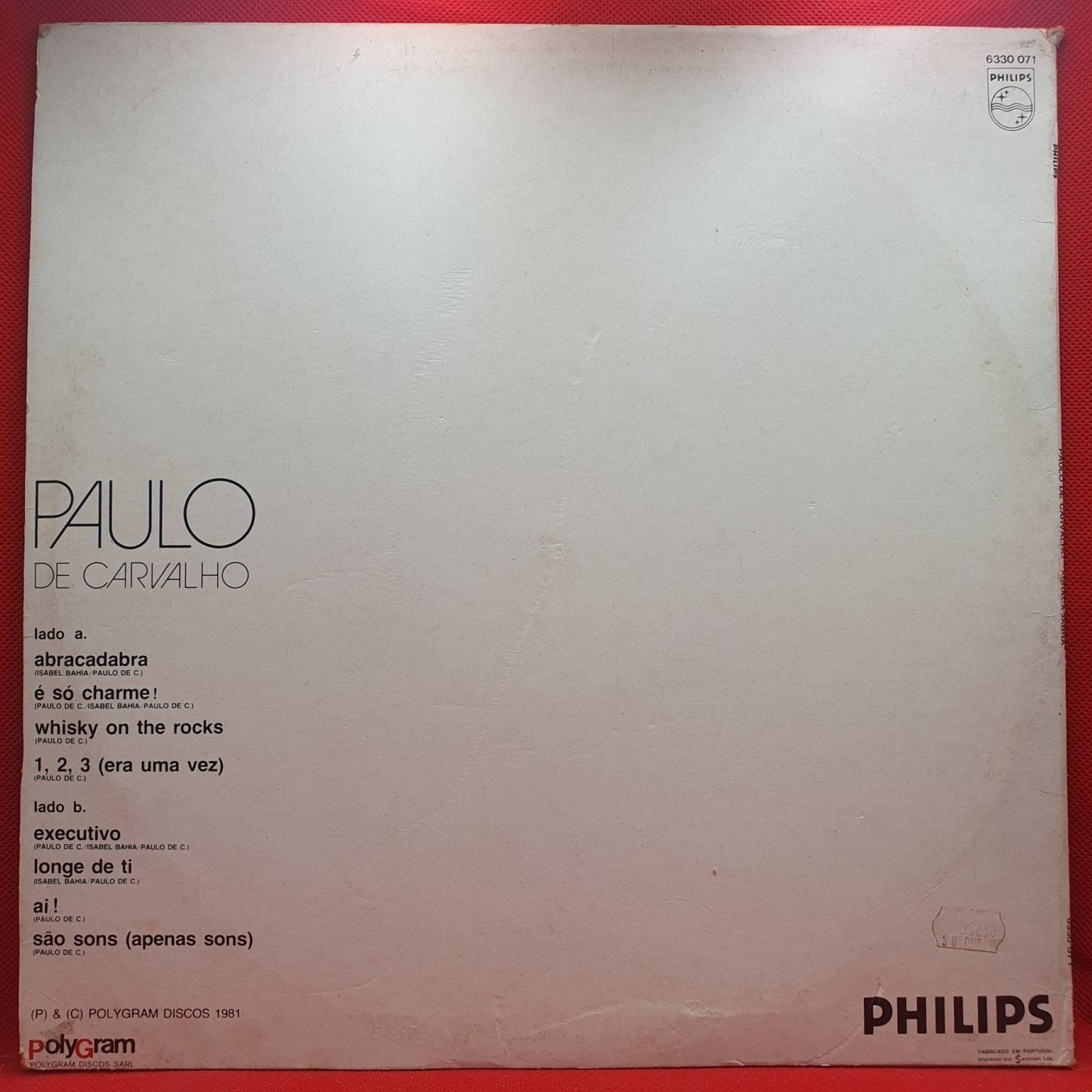 Paulo De Carvalho ‎– Abracadabra - Vinyl Store Online