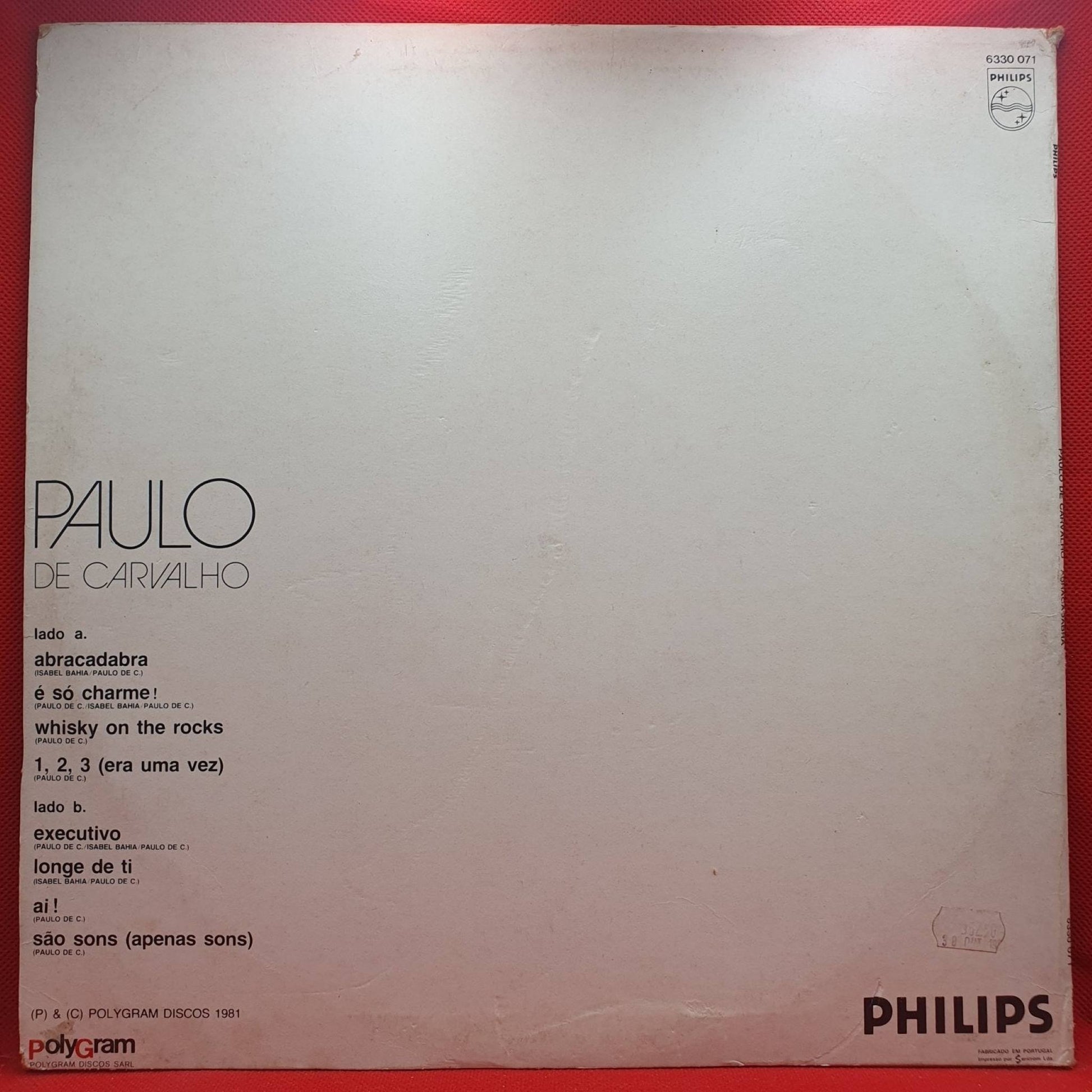 Paulo De Carvalho ‎– Abracadabra - Vinyl Store Online