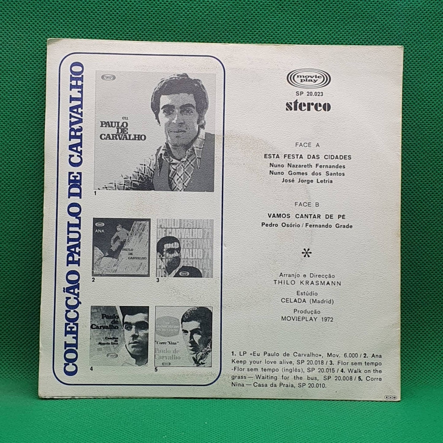 Paulo De Carvalho ‎– Grande Prémio T.V Da Canção 1972 - Vinyl Store Online