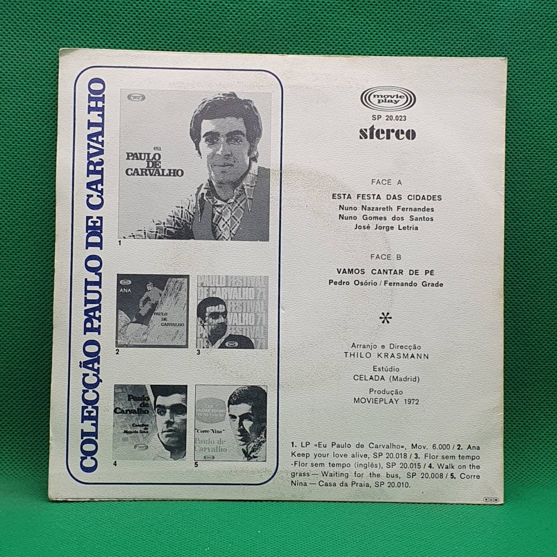 Paulo De Carvalho ‎– Grande Prémio T.V Da Canção 1972 - Vinyl Store Online