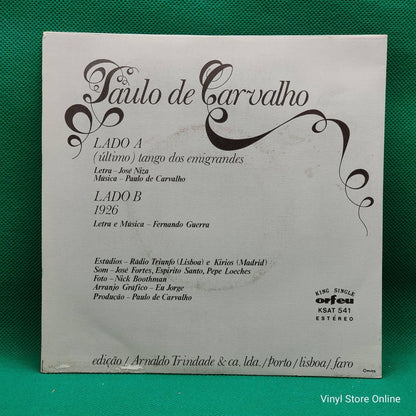 Paulo De Carvalho ‎– (Último) Tango Dos Emigrandes / 1926 - Vinyl Store Online
