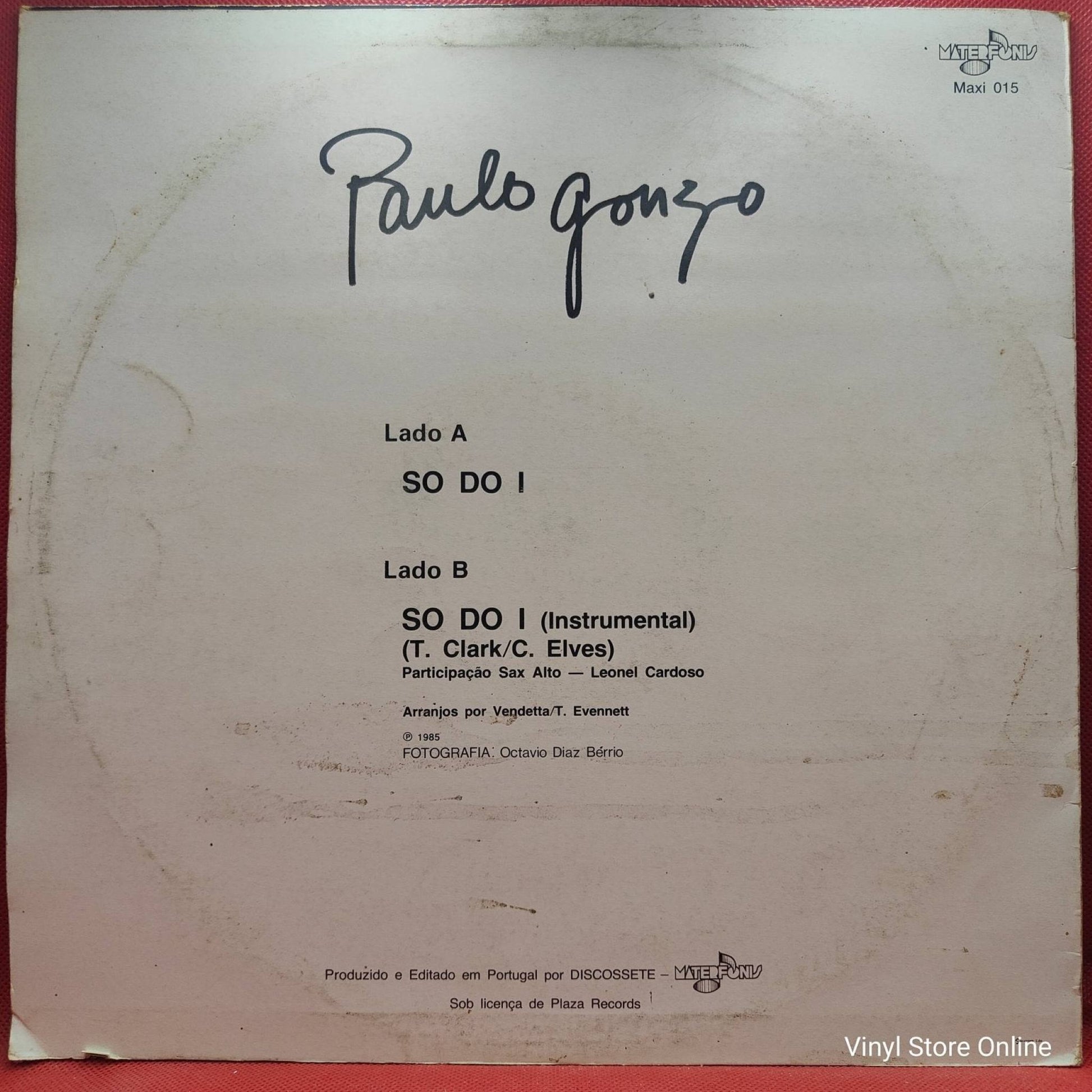 Paulo Gonzo ‎– So Do I - Vinyl Store Online