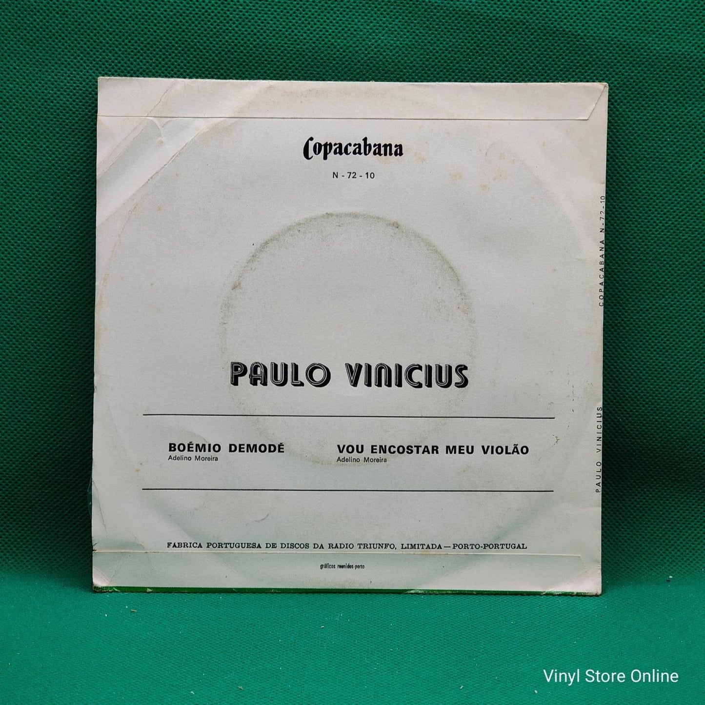 Paulo Vinicius ‎– Bôemio Demode / Vou Encostar Meu Violão - Vinyl Store Online