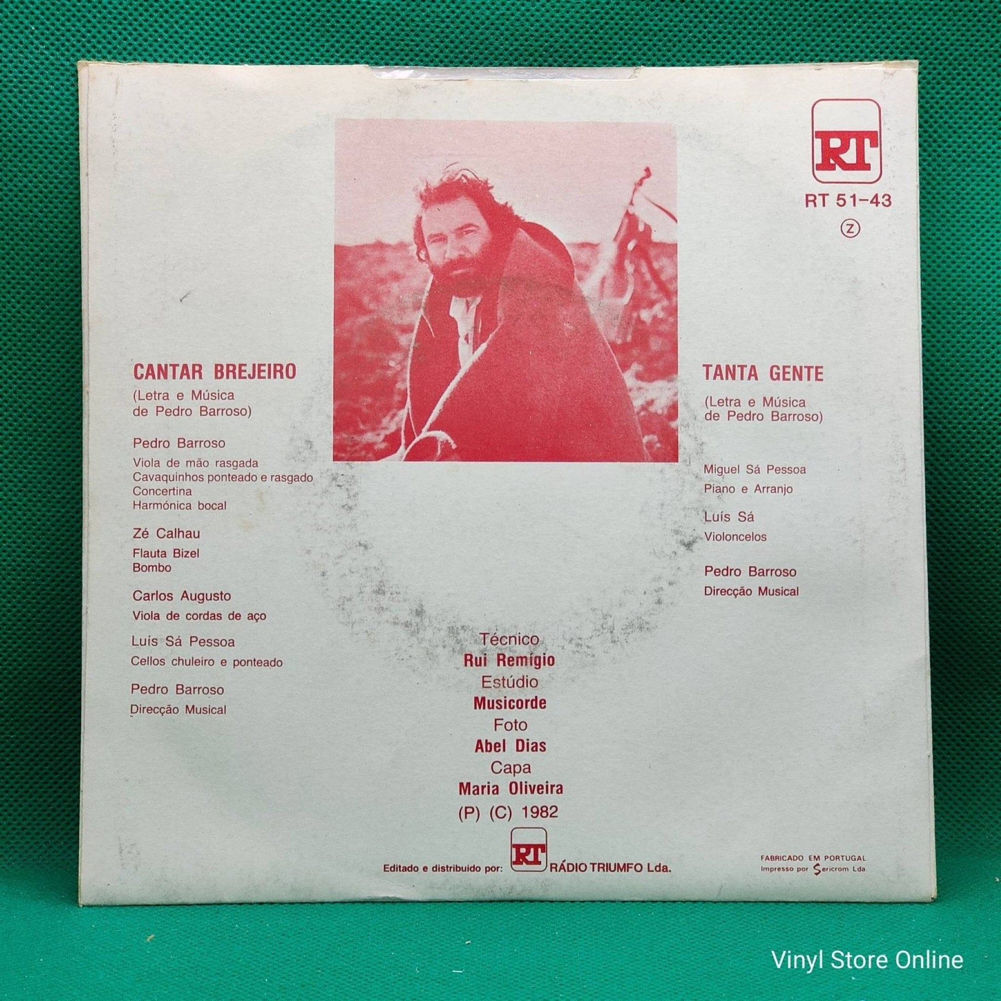 Pedro Barroso ‎– Cantar Brejeiro / Tanta Gente - Vinyl Store Online