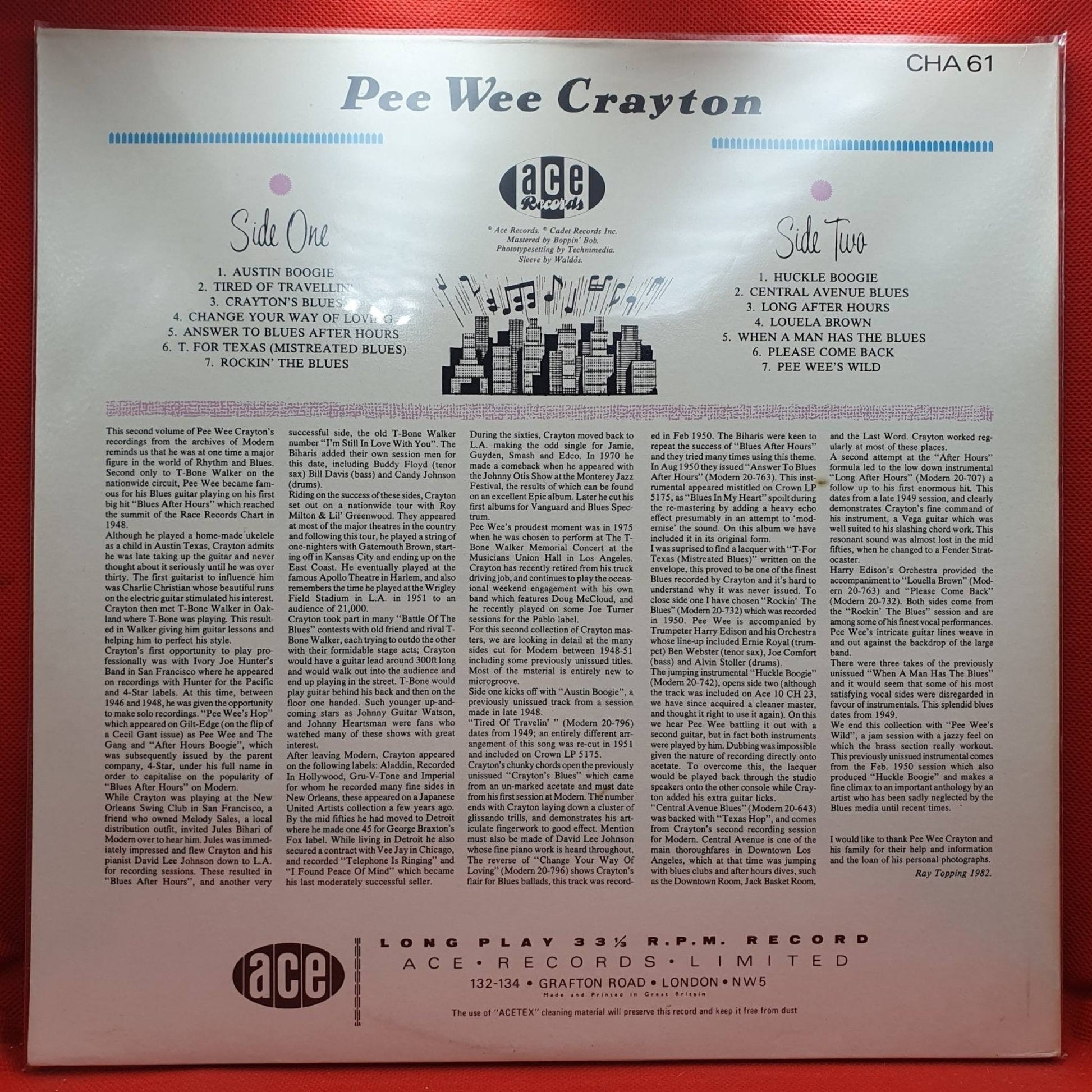 Pee Wee Crayton ‎– Rocking Down On Central Avenue (Volume Two) - Vinyl Store Online