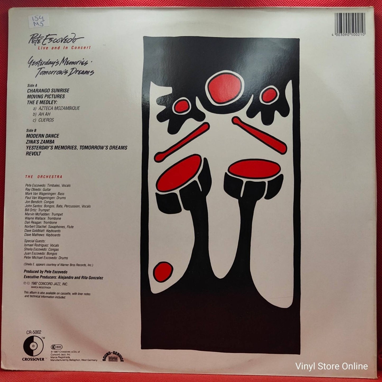 Pete Escovedo ‎– Yesterday's Memories Tomorrow's Dreams / Live And In Concert - Vinyl Store Online