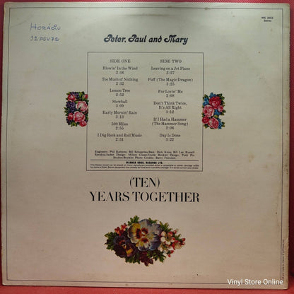 Peter, Paul And Mary ‎– The Best Of Peter, Paul And Mary ((Ten) Years Together) - Vinyl Store Online