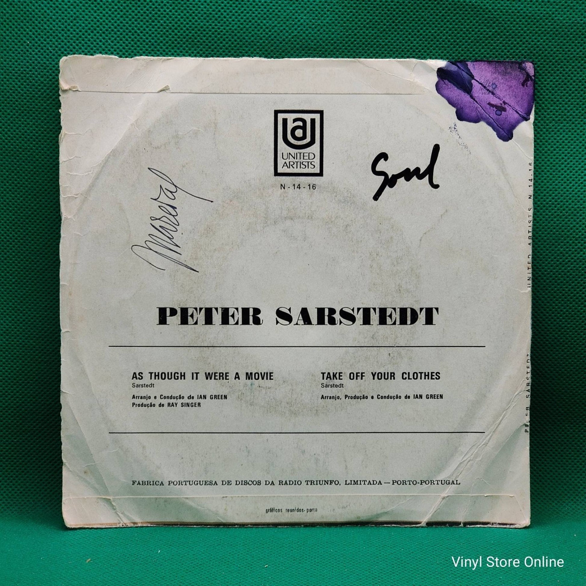 Peter Sarstedt ‎– As Though It Were A Movie - Vinyl Store Online