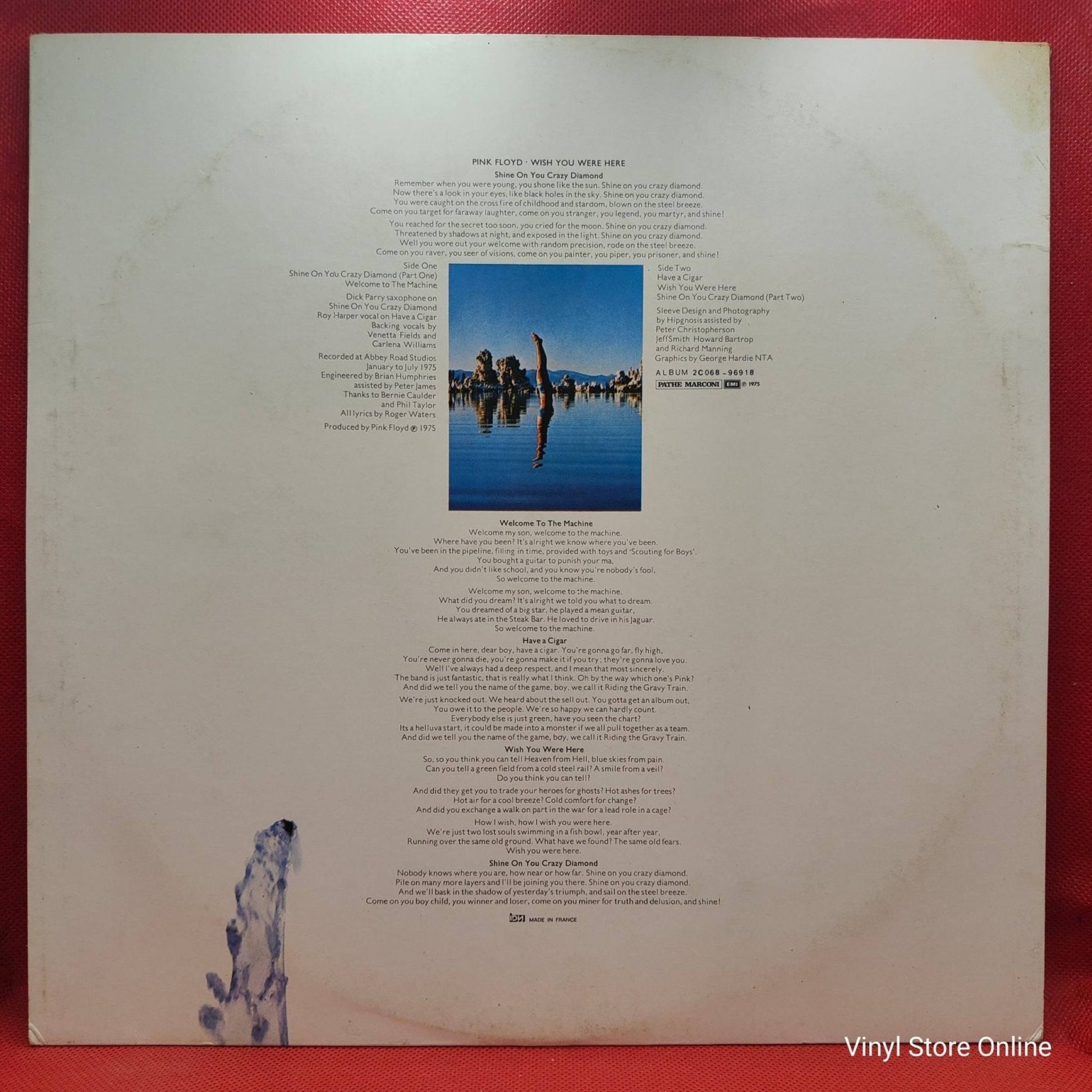 Pink Floyd ‎– Wish You Were Here - Vinyl Store Online
